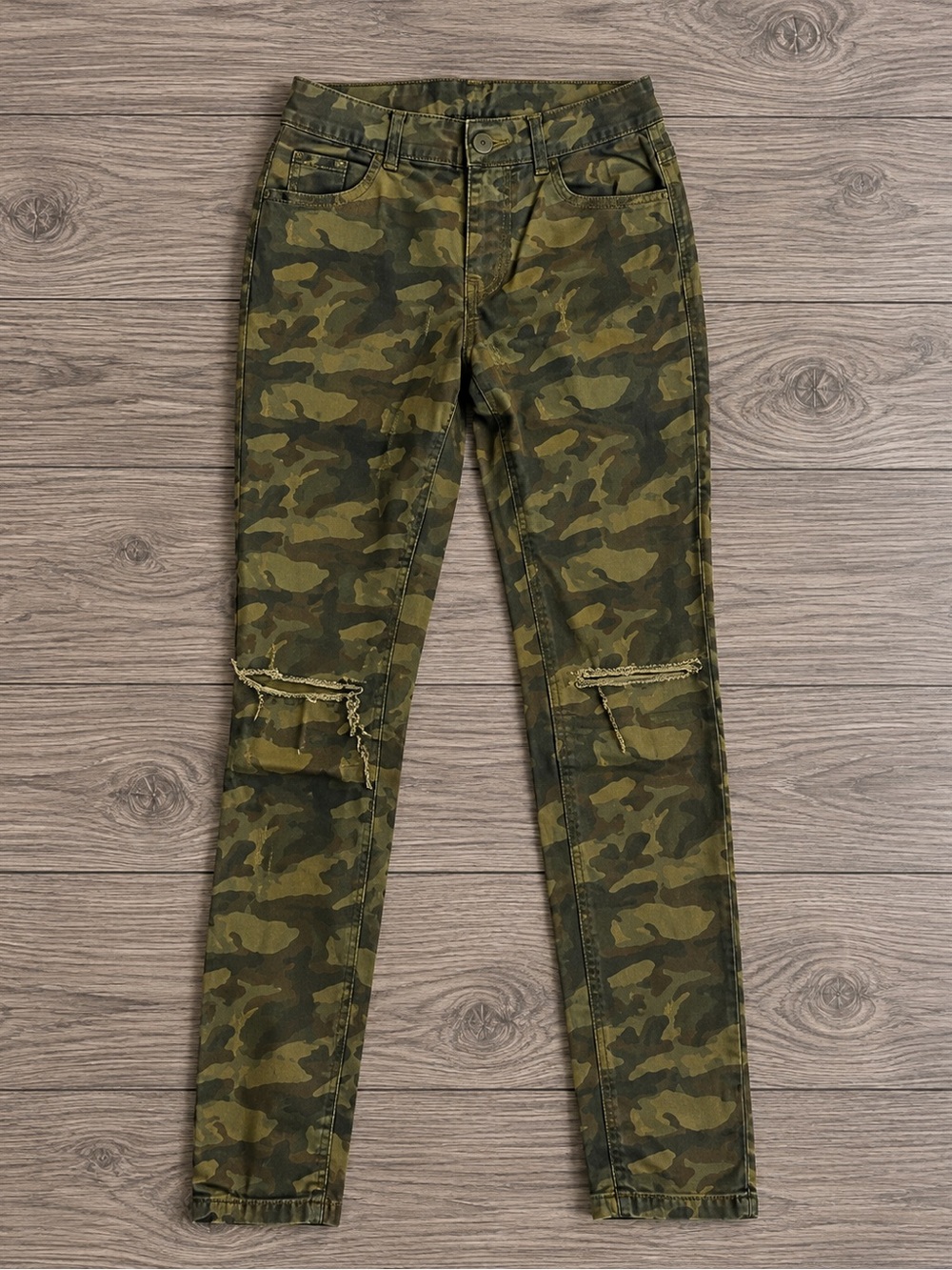 NWOT American Bazi Olive Camo Skinny Jeans
